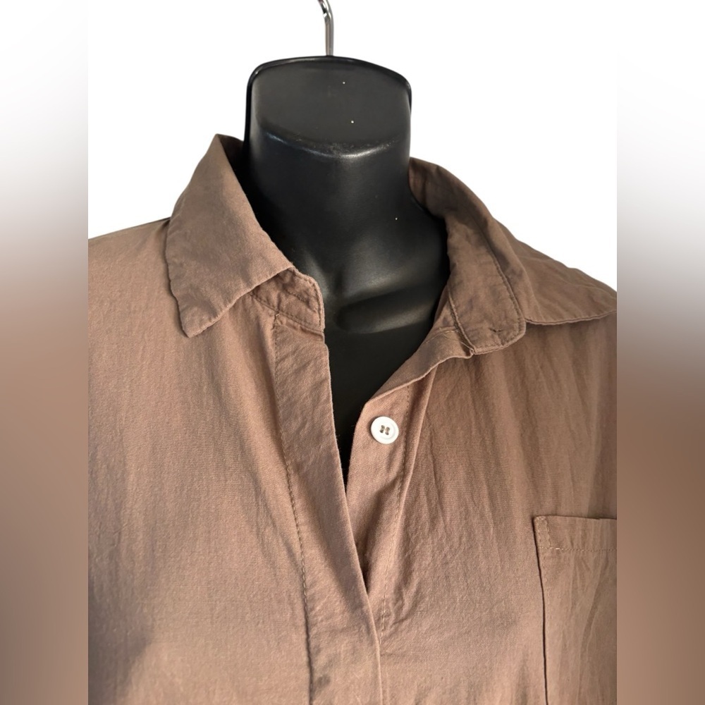 Zanzea collection women’s chocolate brown midi tunic dress button down sz M used - Picture 10 of 12